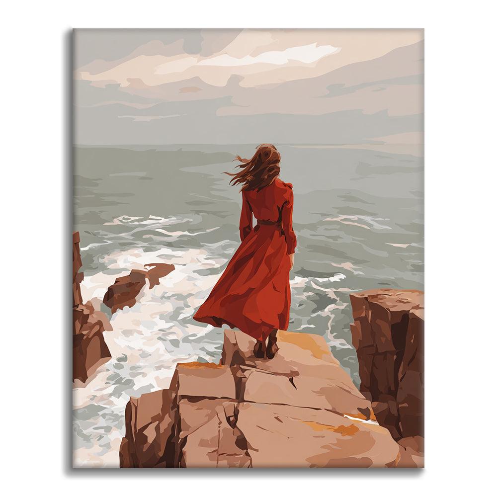 Kustklippa - Måla efter siffror