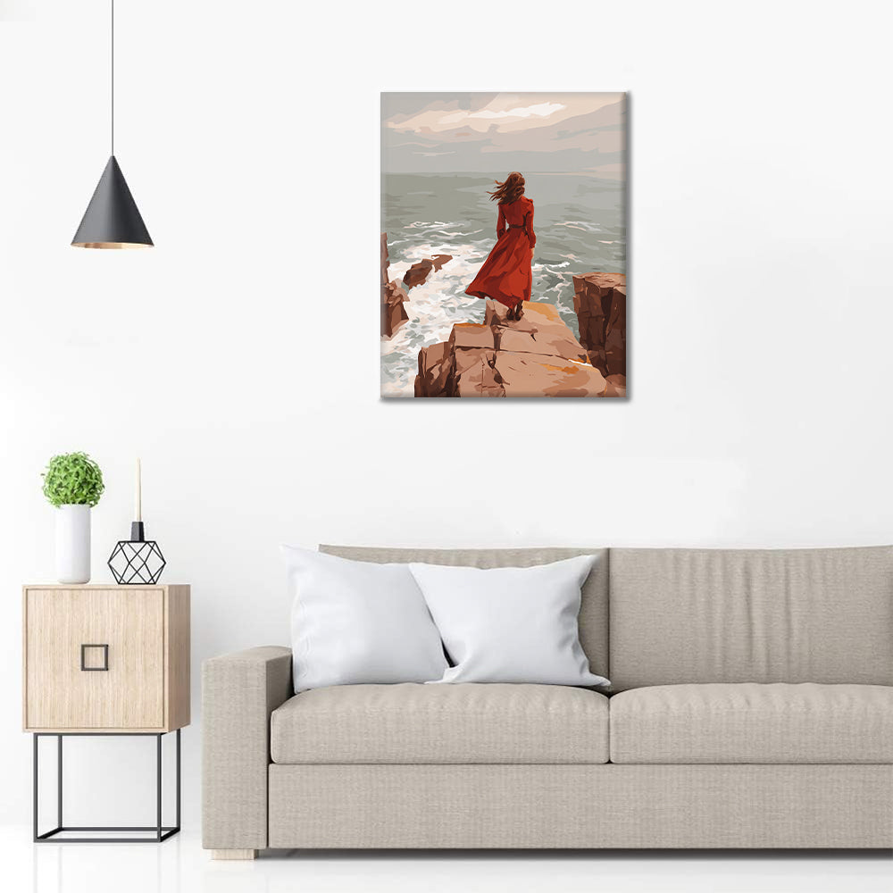 Kustklippa - Måla efter siffror