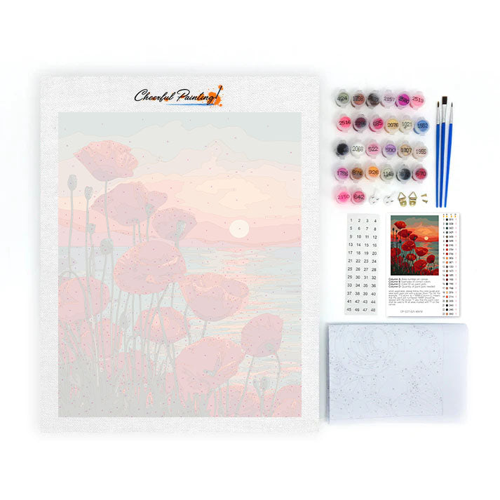 Crimson Dusk - Måla efter siffror