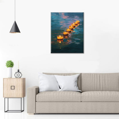 Flytande ljus - Måla efter siffror