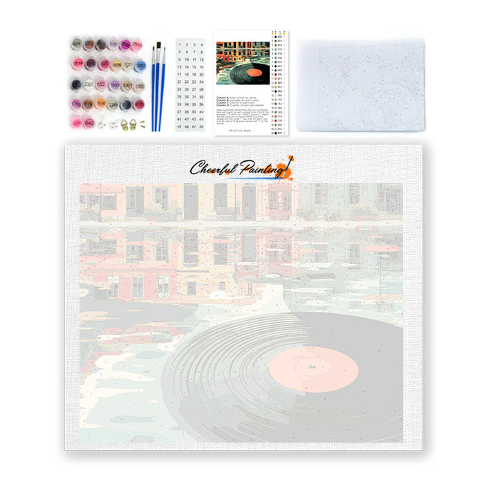 Flytande skiva - Måla efter siffror