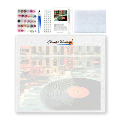 Flytande skiva - Måla efter siffror