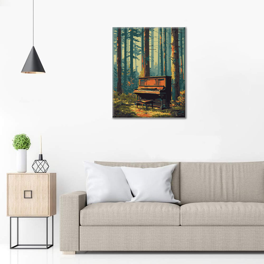 Skogspiano - Måla efter siffror