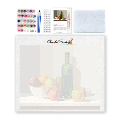 Fruktstilleben - Måla efter siffror