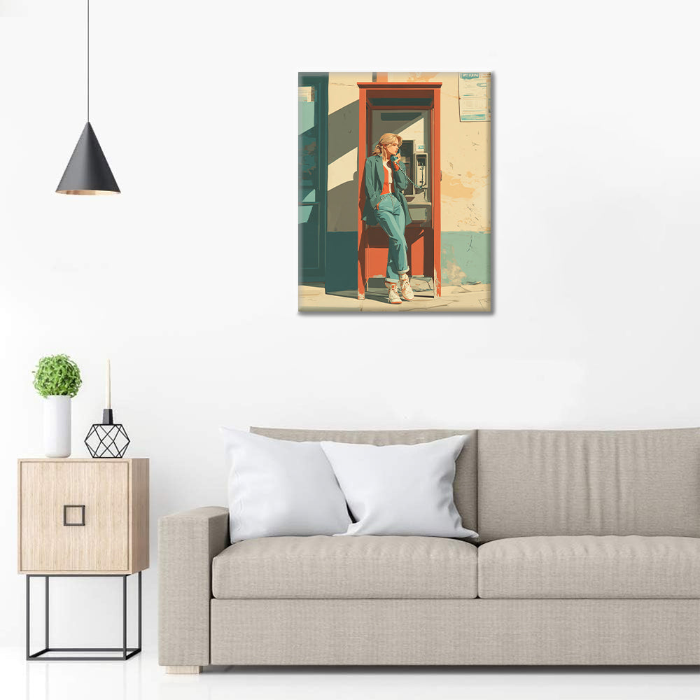 Telefonkiosk - Måla efter siffror