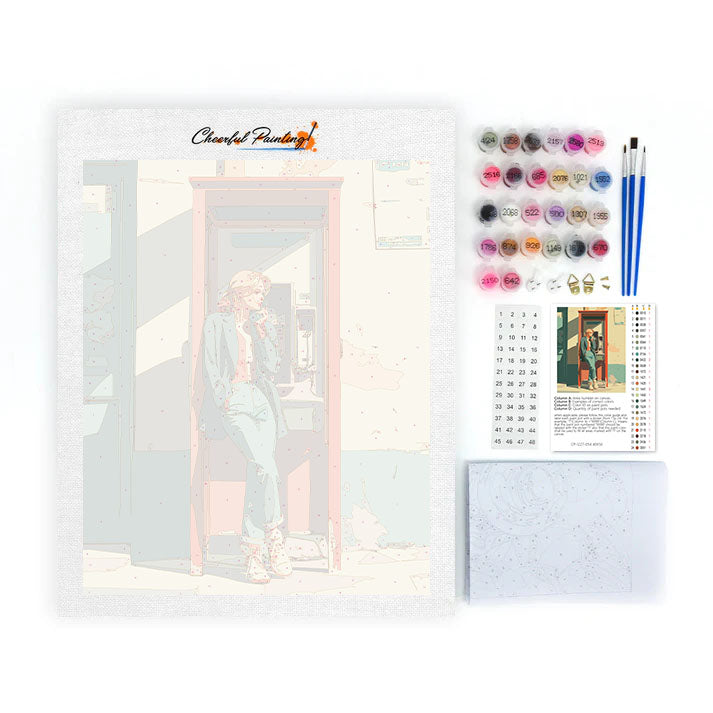 Telefonkiosk - Måla efter siffror