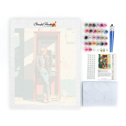 Telefonkiosk - Måla efter siffror