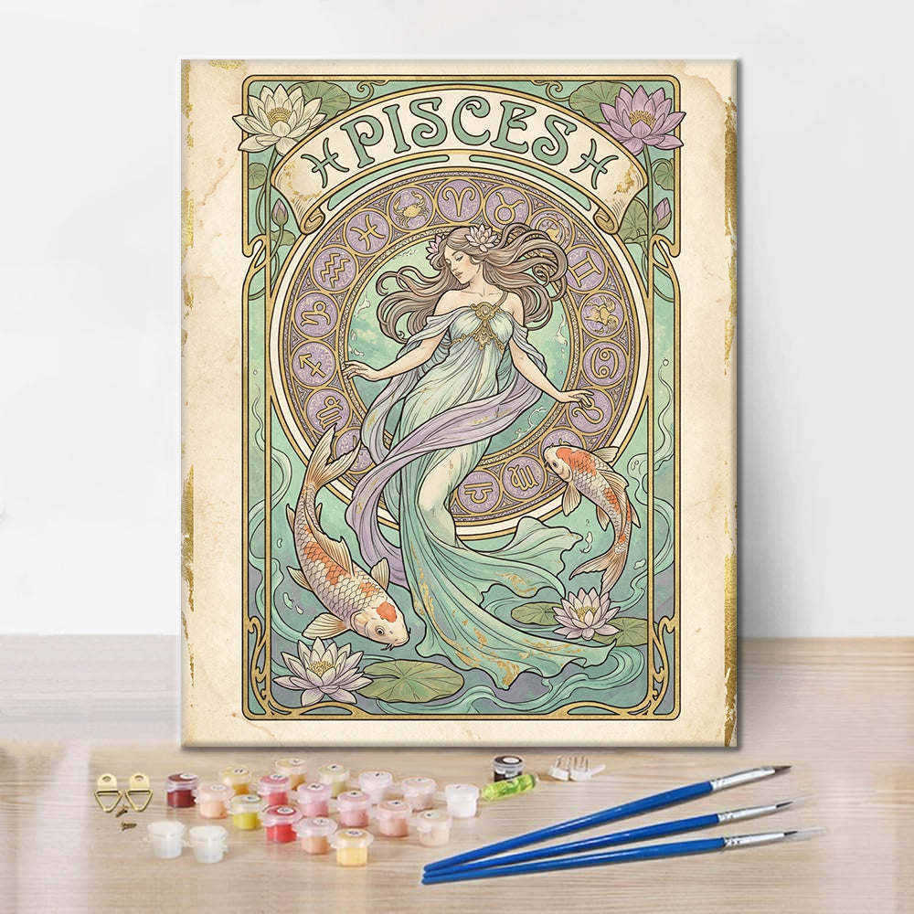 FISKARNA - Måla efter siffror