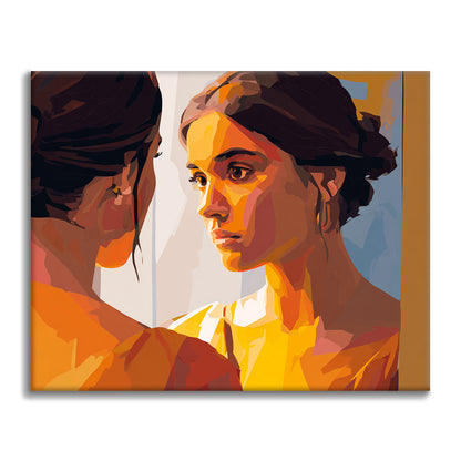 Reflekterat ansikte - Måla efter siffror