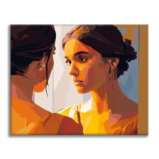 Reflekterat ansikte - Måla efter siffror