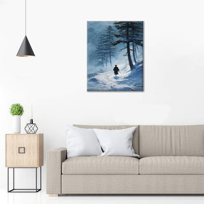 Snöbunden stig - Måla efter siffror