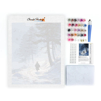 Snöbunden stig - Måla efter siffror