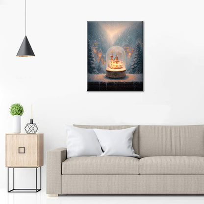 Snöglobsljus - Måla efter siffror