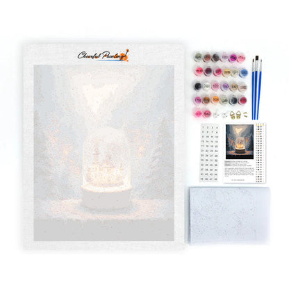 Snöglobsljus - Måla efter siffror