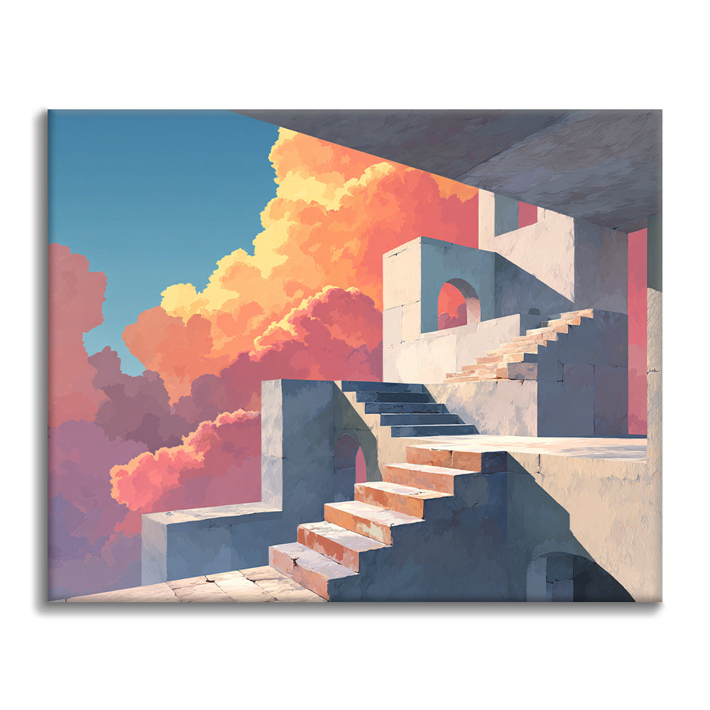 Stentrappor - Måla efter siffror