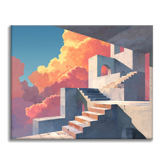 Stentrappor - Måla efter siffror