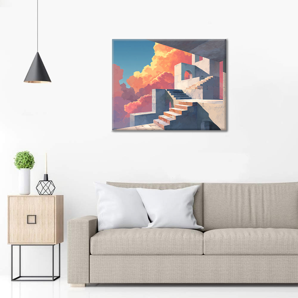 Stentrappor - Måla efter siffror