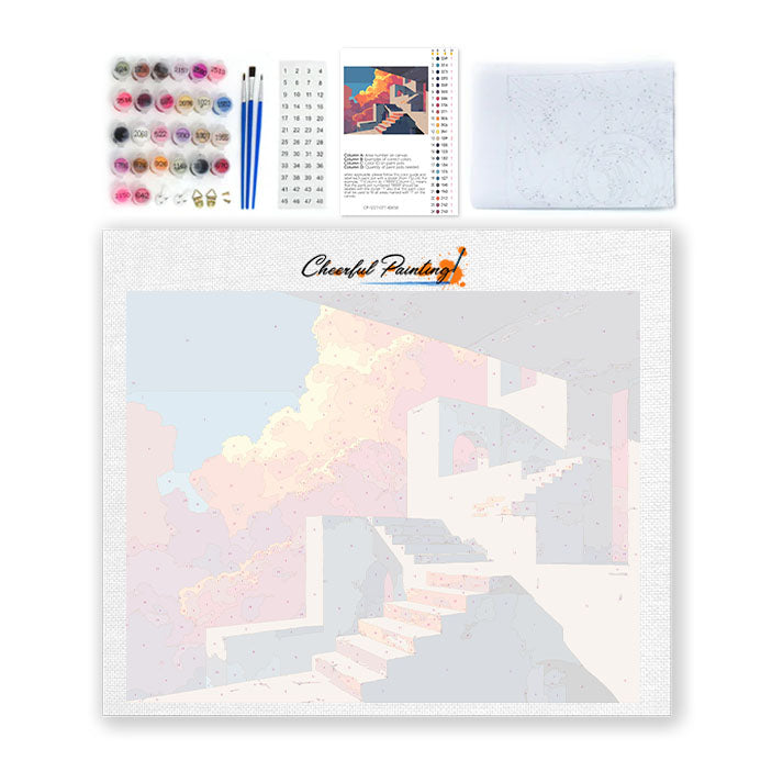 Stentrappor - Måla efter siffror