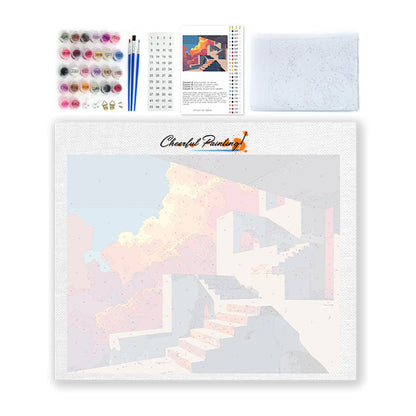 Stentrappor - Måla efter siffror