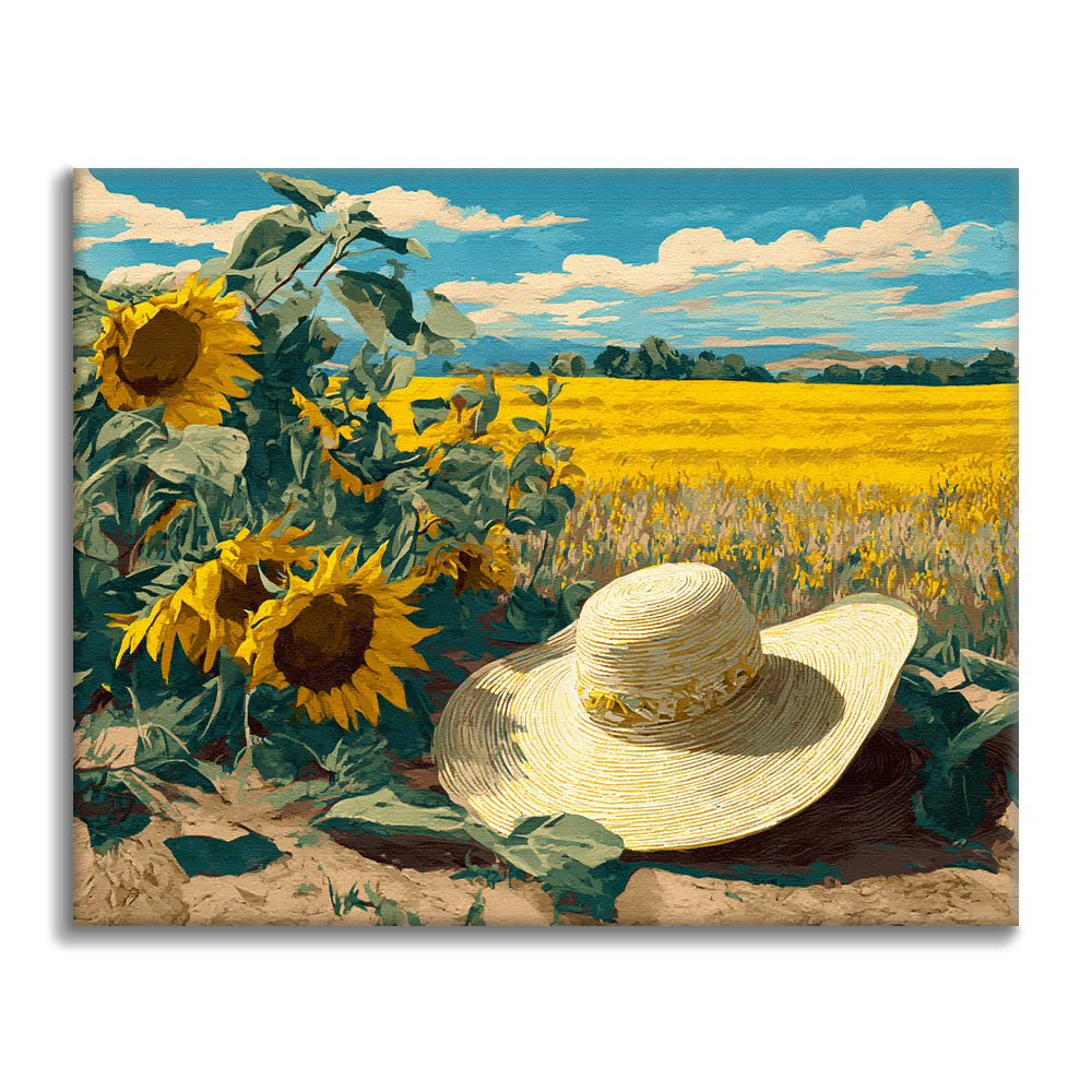 Stråhatt - Måla efter siffror