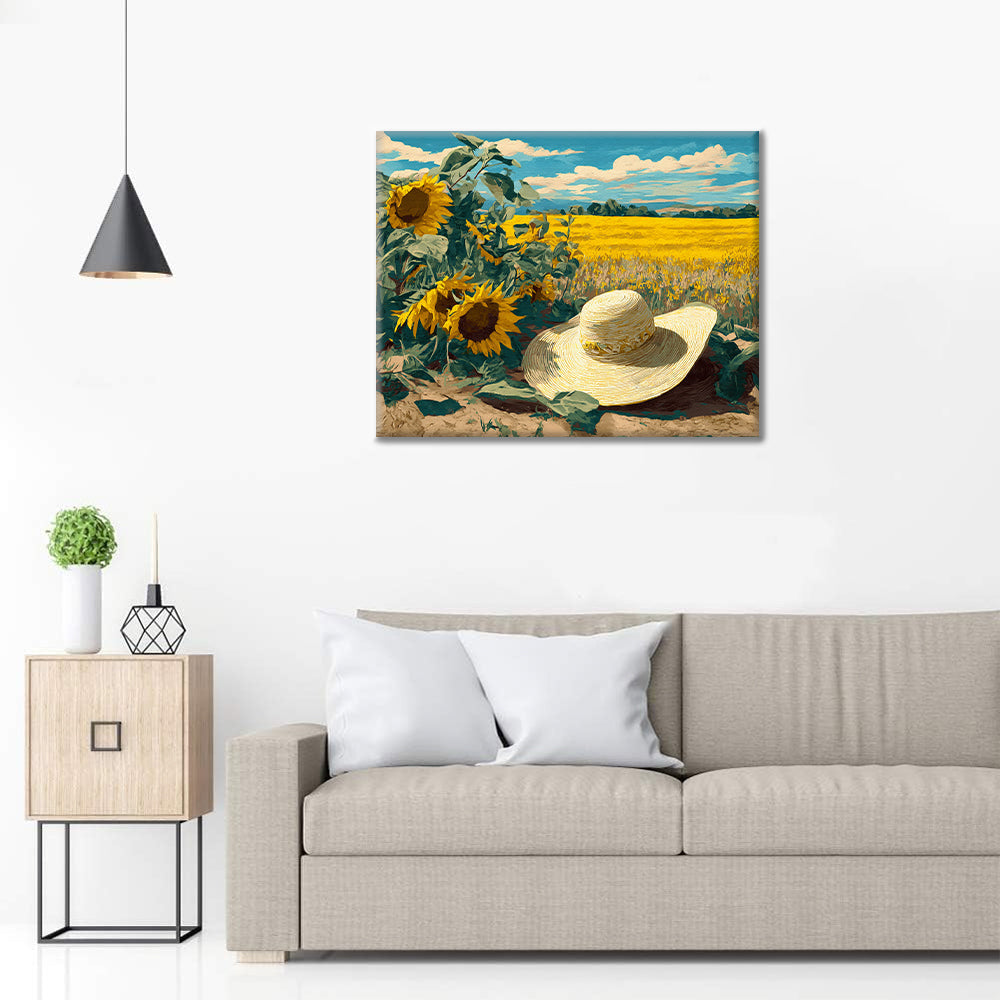 Stråhatt - Måla efter siffror