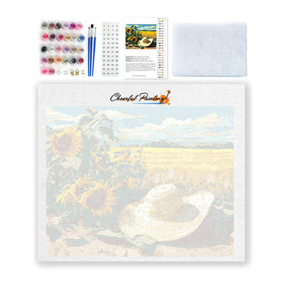 Stråhatt - Måla efter siffror