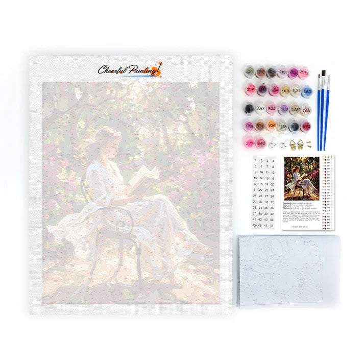 Solbelyst läsning - Måla efter siffror