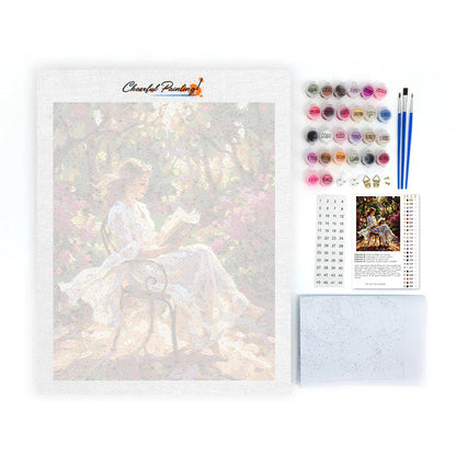 Solbelyst läsning - Måla efter siffror