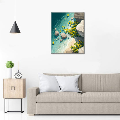 Solbelysta tidvatten - Måla efter siffror