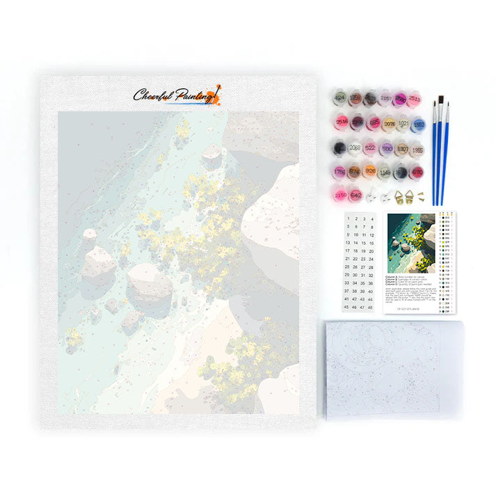 Solbelysta tidvatten - Måla efter siffror