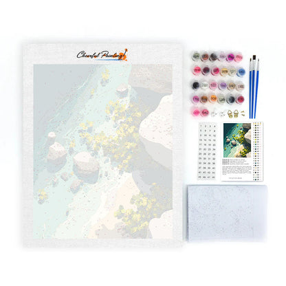 Solbelysta tidvatten - Måla efter siffror