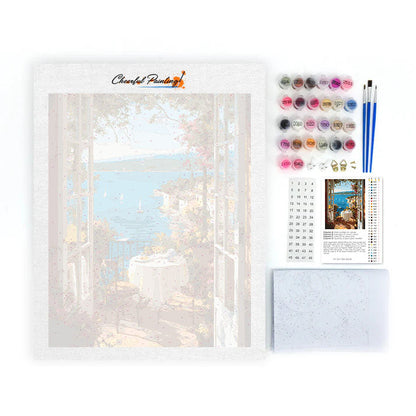 Havsutsikten från fönstret. - Måla efter siffror