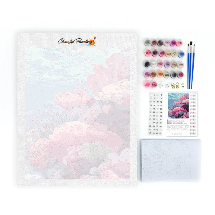 Undervattenskorall - Måla efter siffror