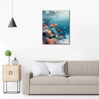 Undervattensvärlden - Måla efter siffror