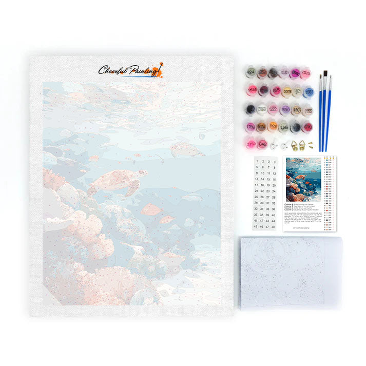 Undervattensvärlden - Måla efter siffror