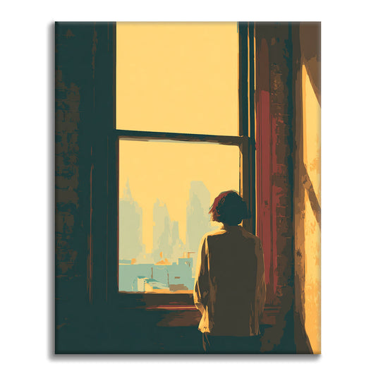 Fönstervy - Måla efter siffror