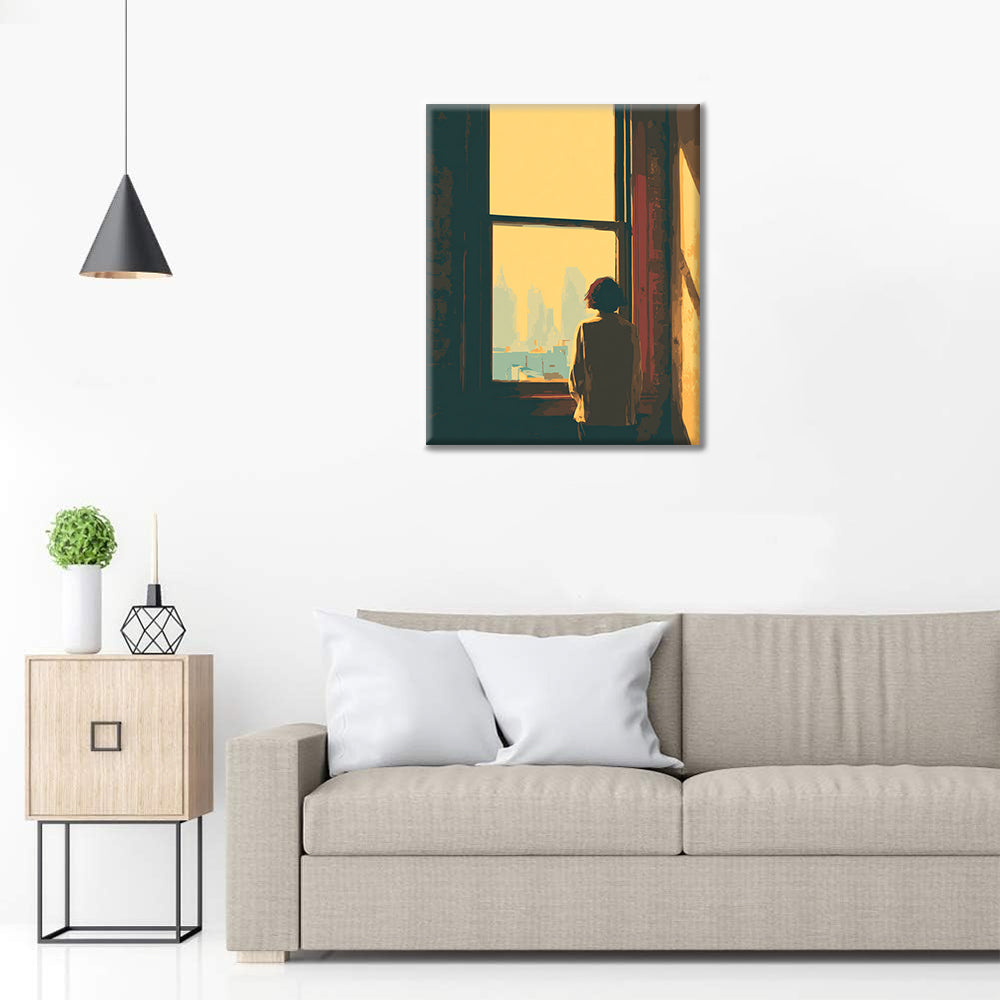 Fönstervy - Måla efter siffror