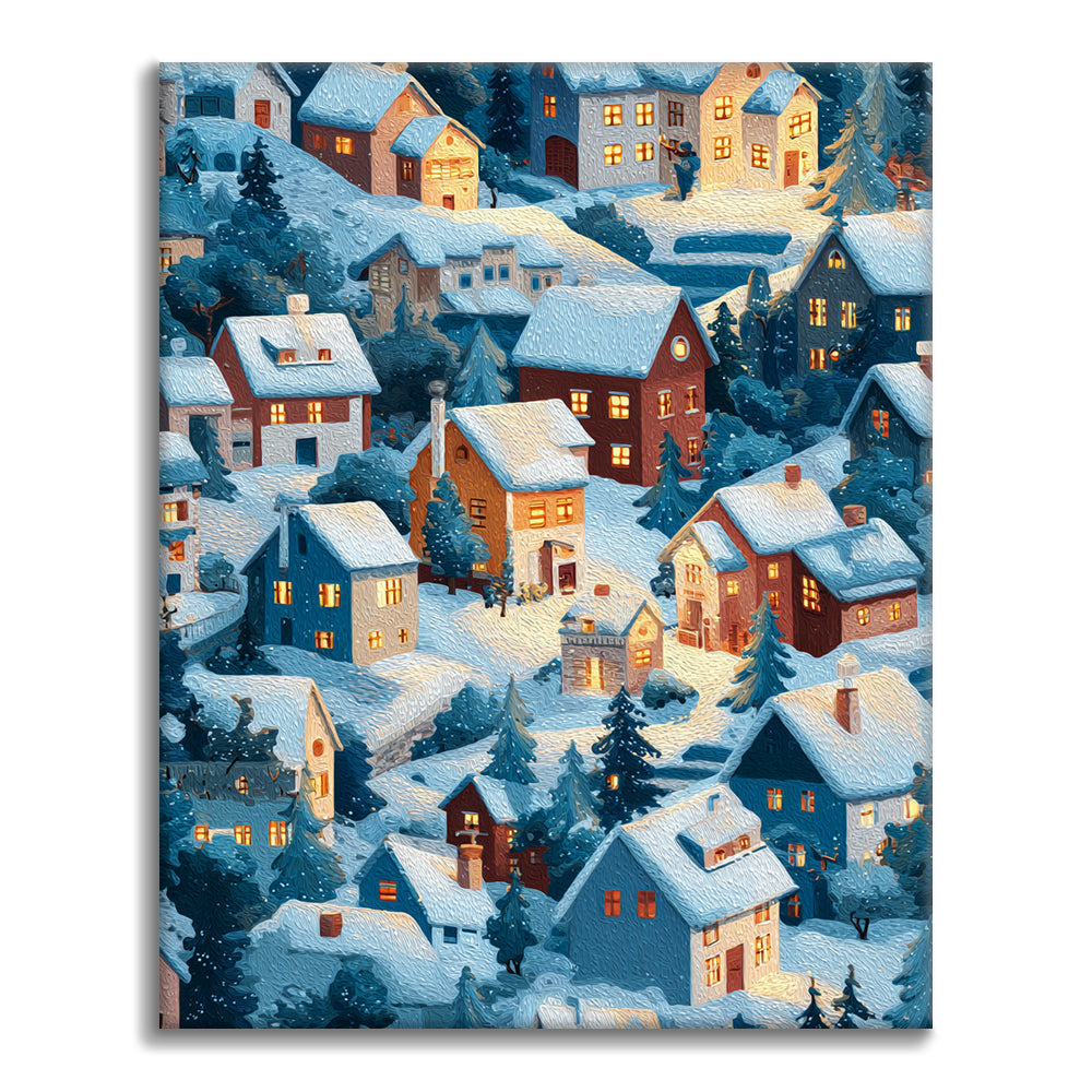 Vinterglöd - Måla efter siffror