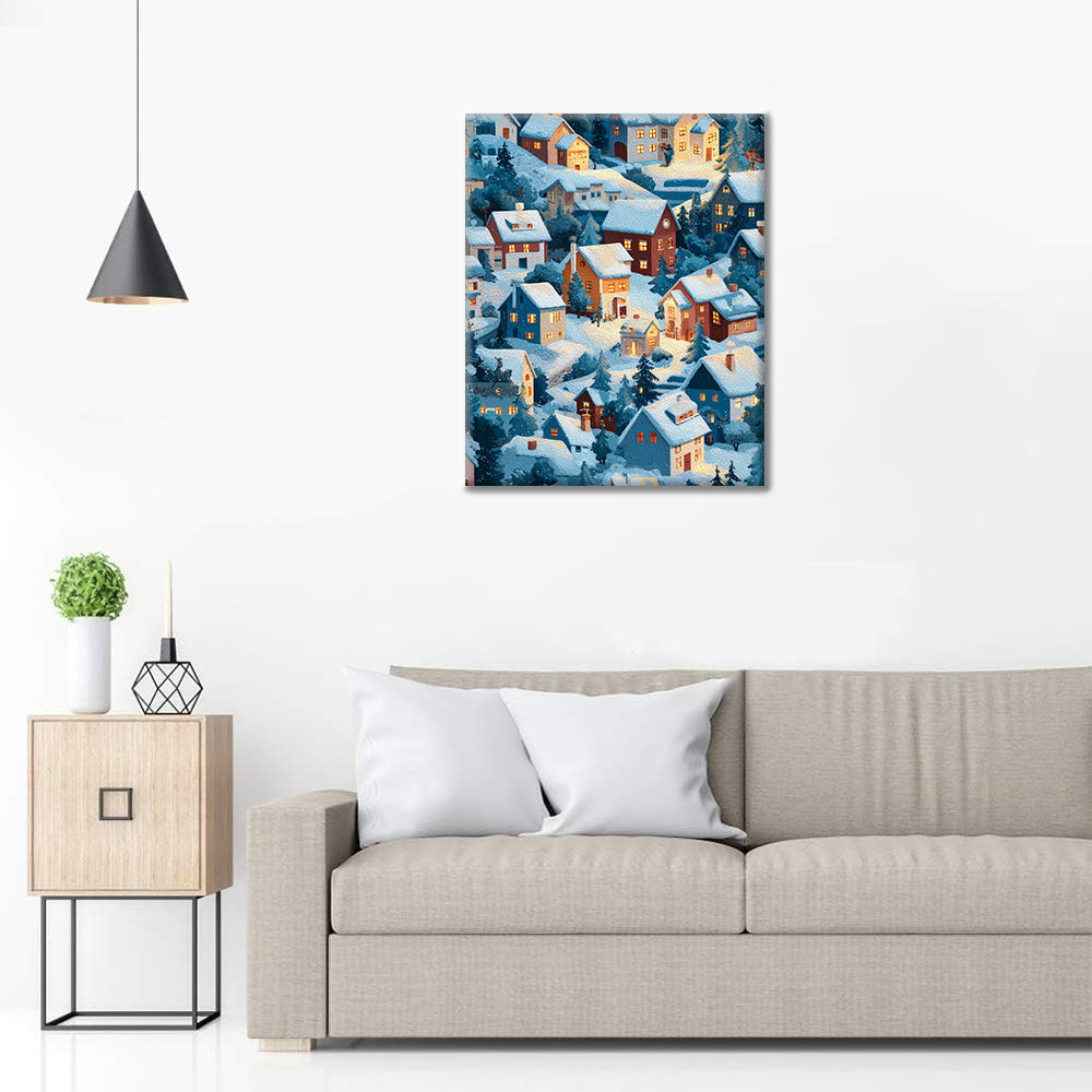 Vinterglöd - Måla efter siffror