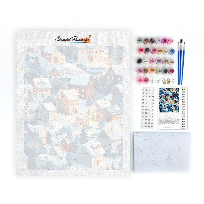 Vinterglöd - Måla efter siffror