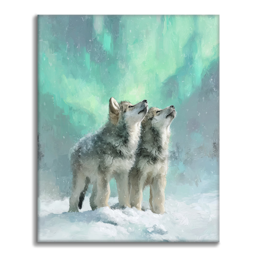 Aurora-vargar - Måla efter siffror