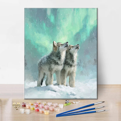 Aurora-vargar - Måla efter siffror