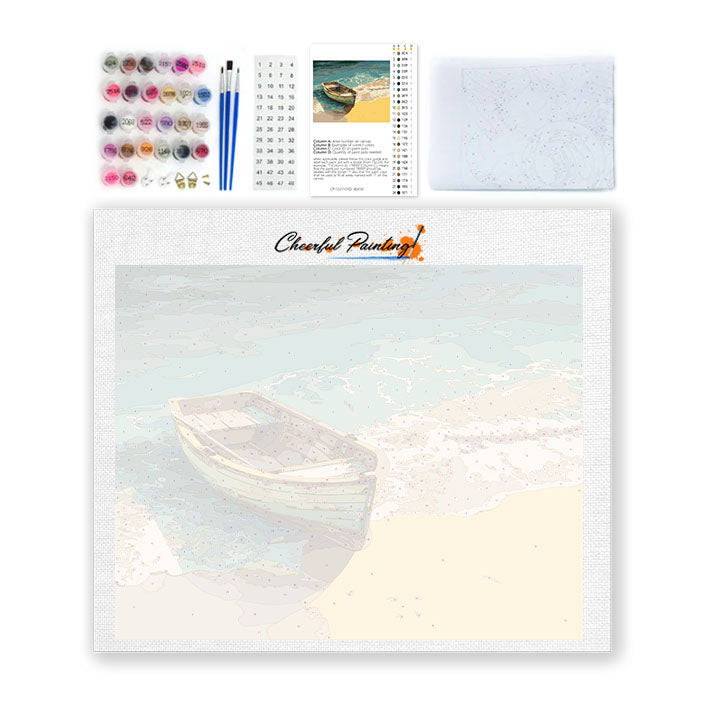 Träbåt - Måla efter siffror