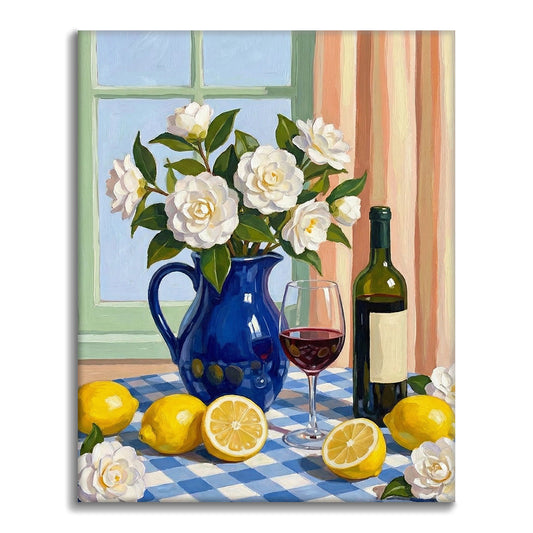 Ett mysigt bord - Måla efter siffror