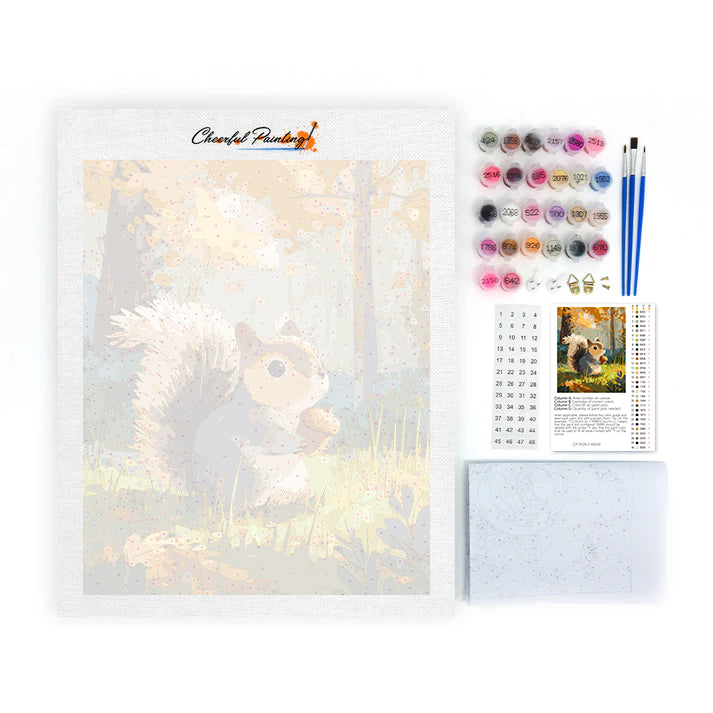 Vaken ekorre - Måla efter siffror