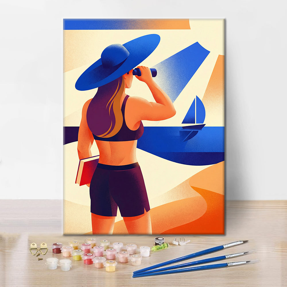 Strandvakt - Måla efter siffror