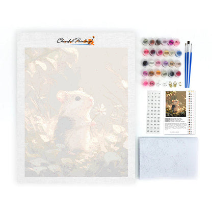 Blommor och mus - Måla efter siffror