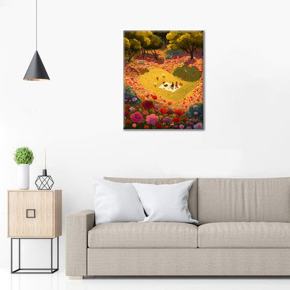 Hjärtlig picknick - Måla efter siffror