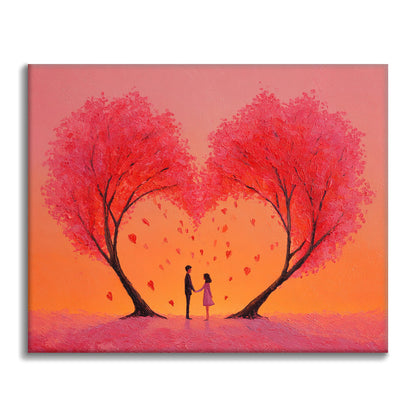 Hjärtans omfamning - Måla efter siffror