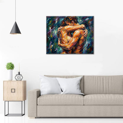 Sammanflätade hjärtan - Måla efter siffror